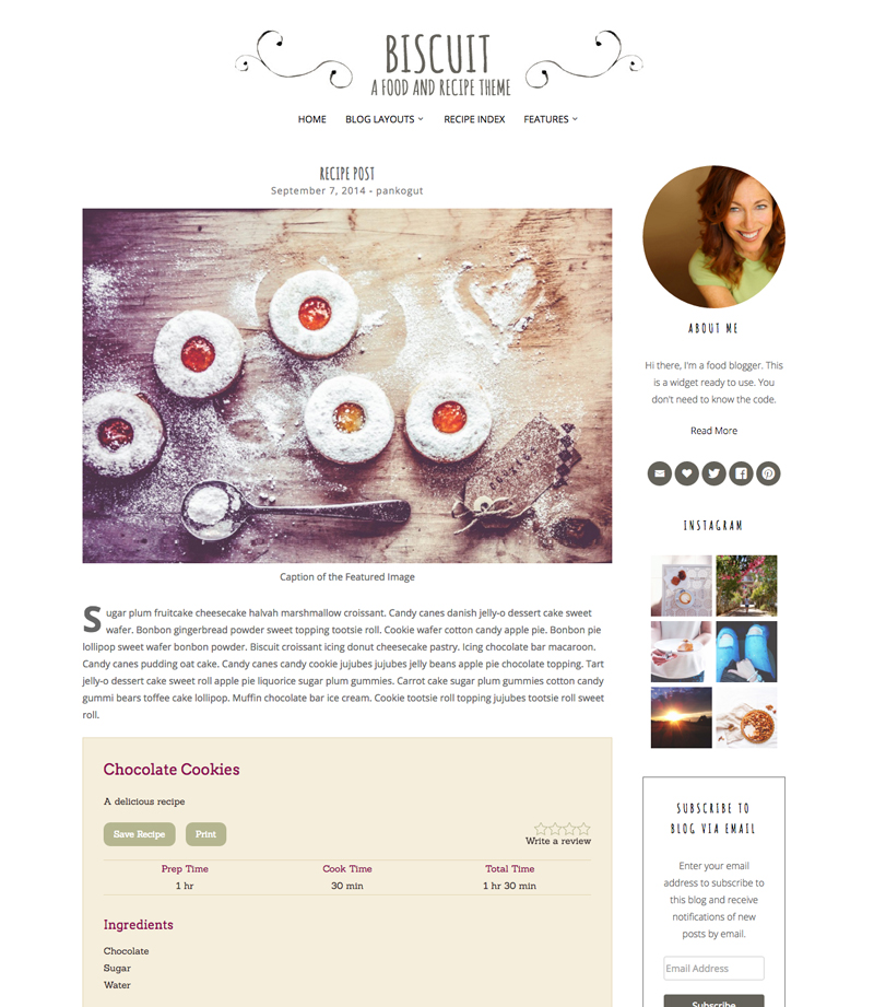 Food Blog WordPress Theme